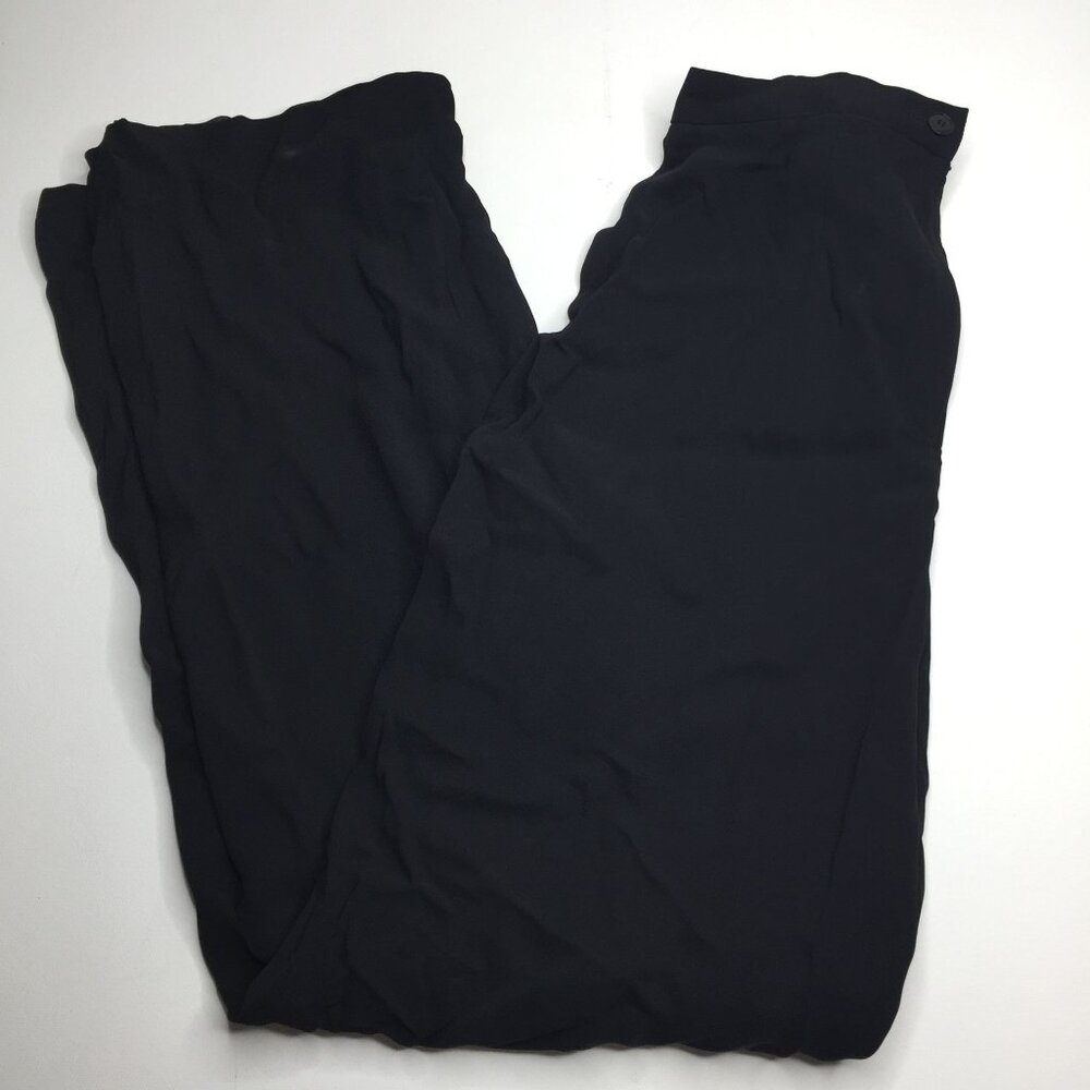 Ann Taylor Womens Black Office Work Pants Rayon Fabric Size 2